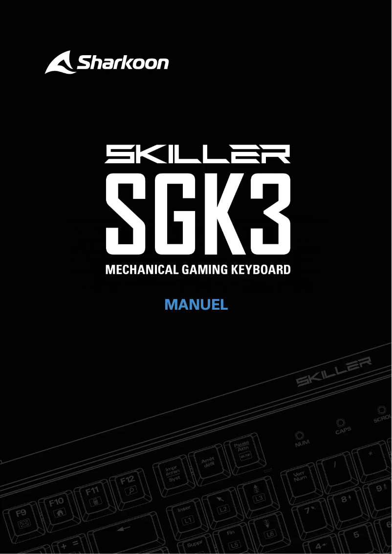Page 1 de la notice Manuel utilisateur Sharkoon Skiller SGK3