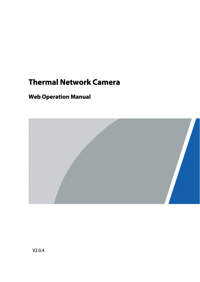 Page n°1 - Manuel utilisateur Dahua Technology TPC-BF5401-T-S2