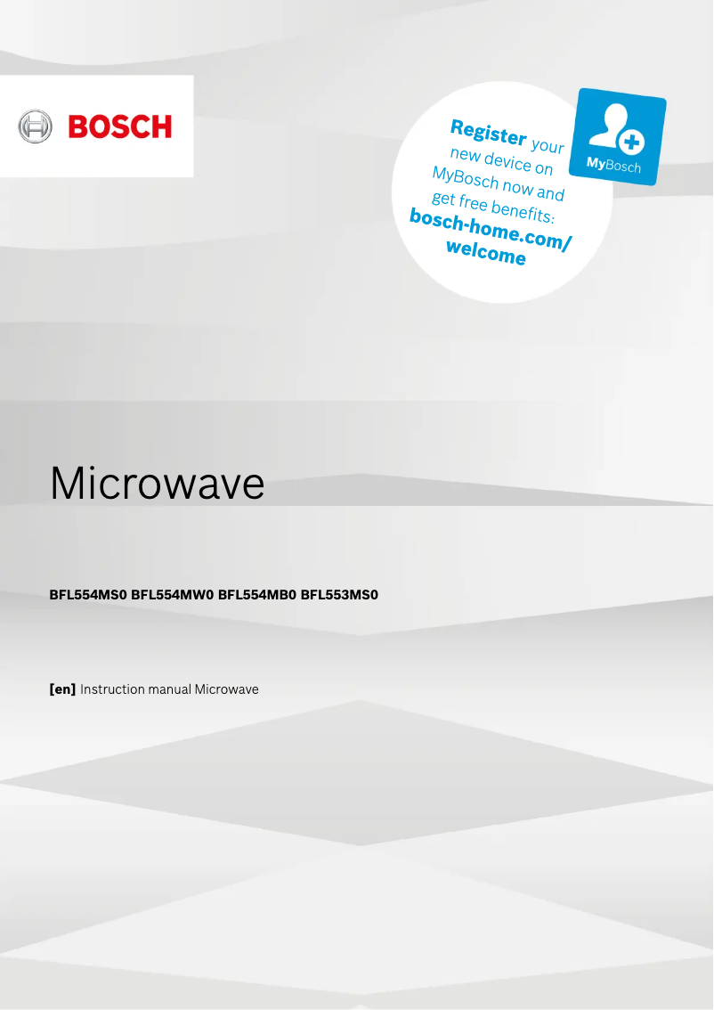 Image de la première page du manuel de l'appareil BFL554MW0