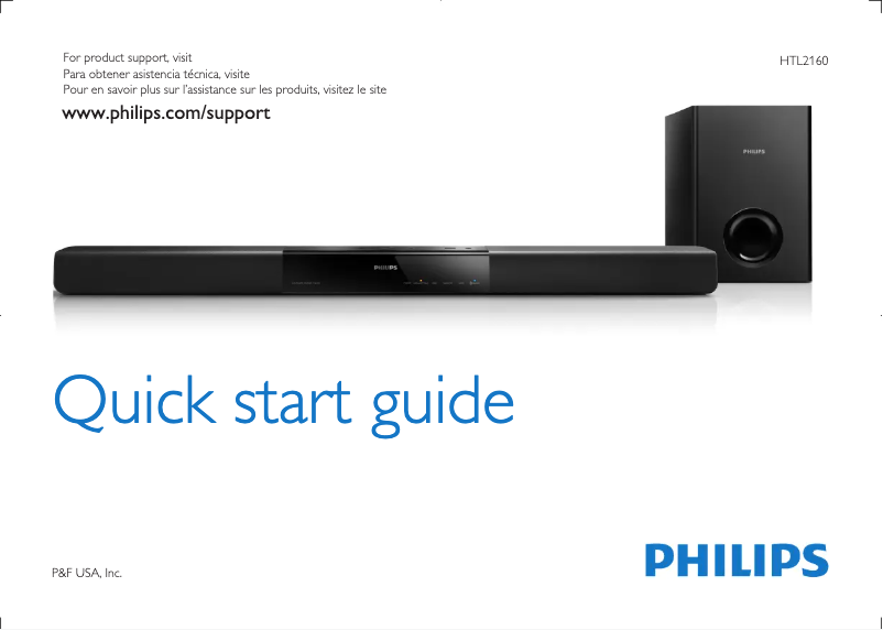 Página 1 del manual Guía de inicio rápido Philips HTL2160