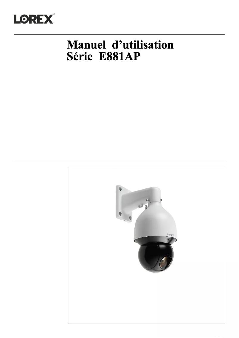 Page n°1 - Manuel utilisateur Lorex E881AP