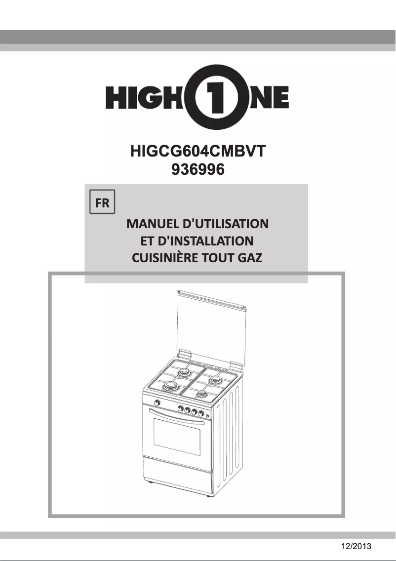 Image de la première page du manuel de l'appareil HIG CG604CM BVT