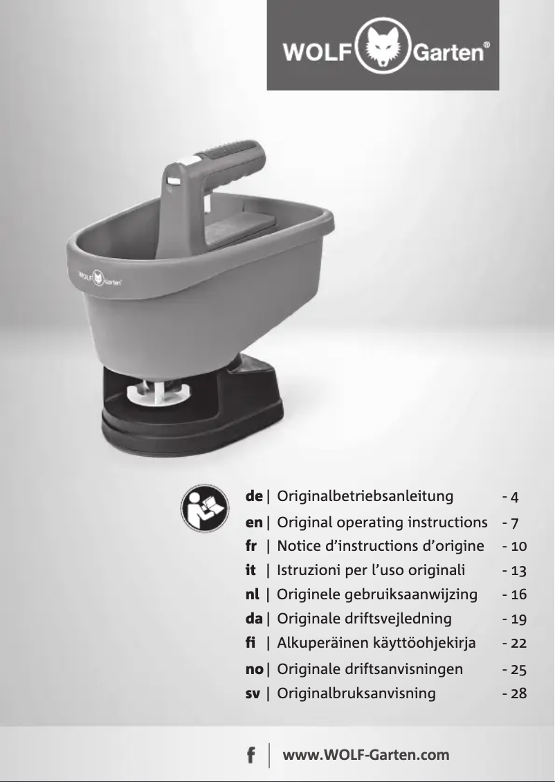 Page n°1 - Manuel utilisateur Wolf Garten WE-B