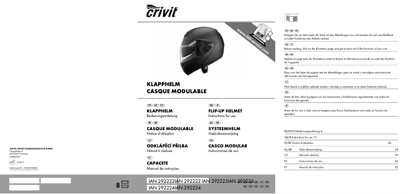 Page 1 de la notice Manuel utilisateur Crivit IAN 292223