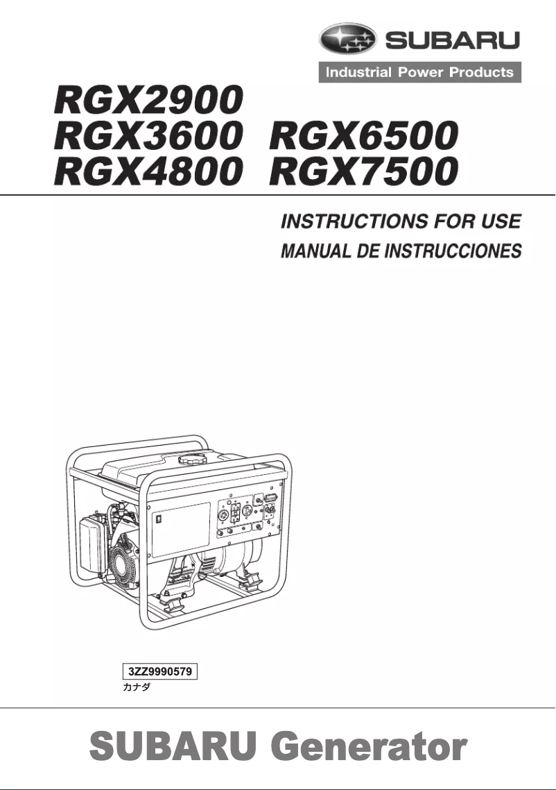 Image de la première page du manuel de l'appareil RGX2900