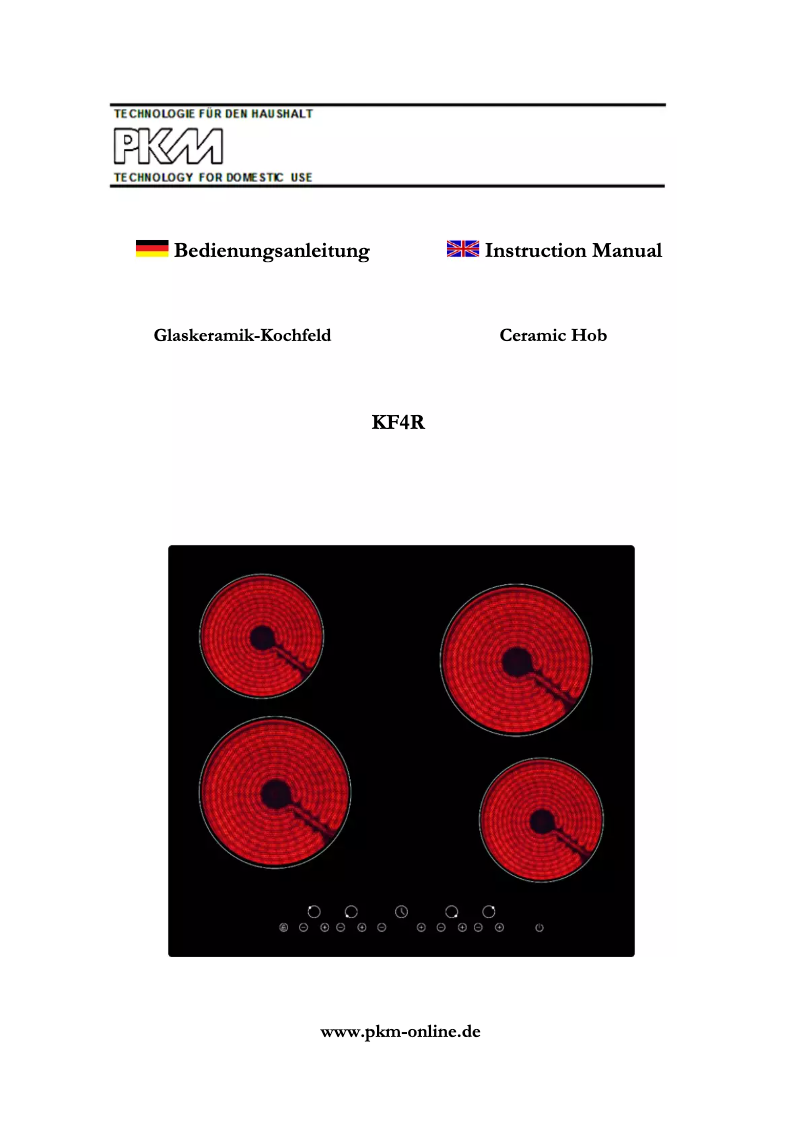 Page 1 de la notice Manuel utilisateur PKM KF4R