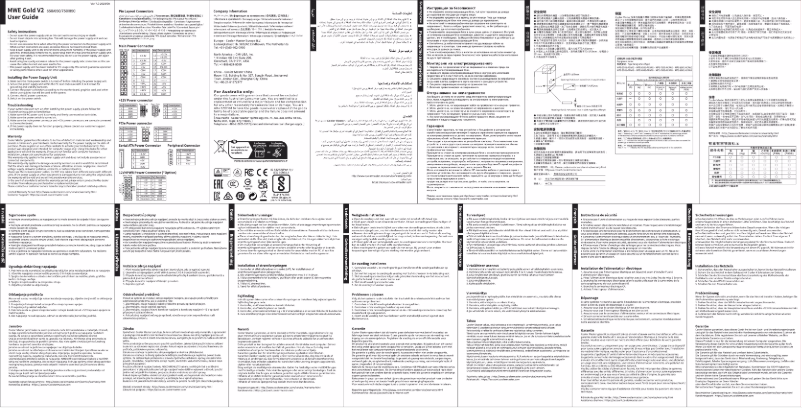 Page 1 de la notice Manuel utilisateur Cooler Master MWE Gold 750 V2