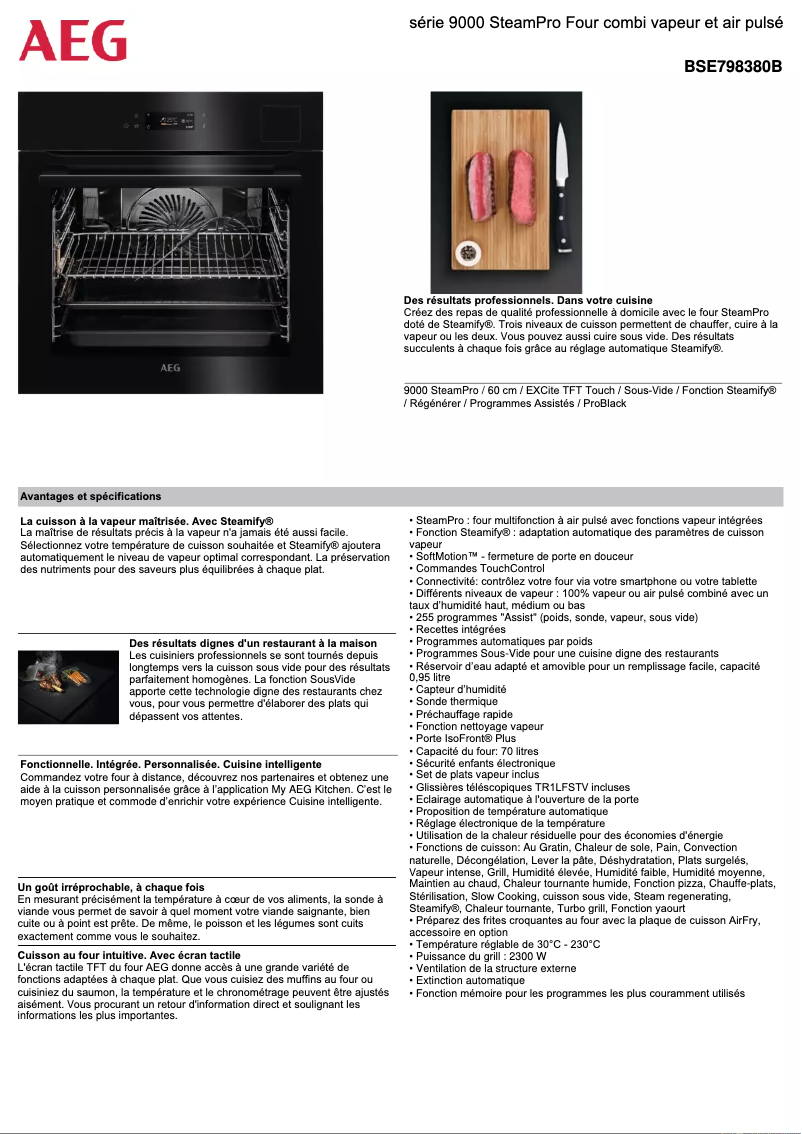 Image de la première page du manuel de l'appareil BSE798380B