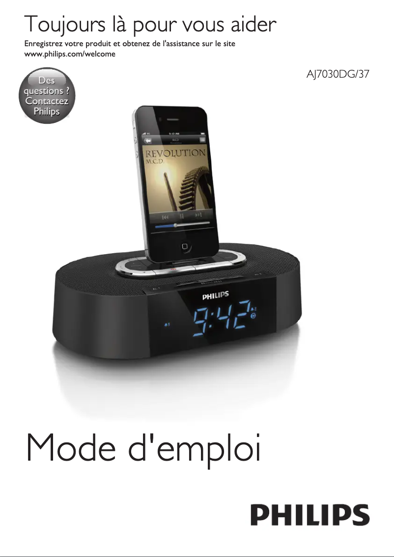 Page 1 de la notice Manuel utilisateur Philips AJ7030DG