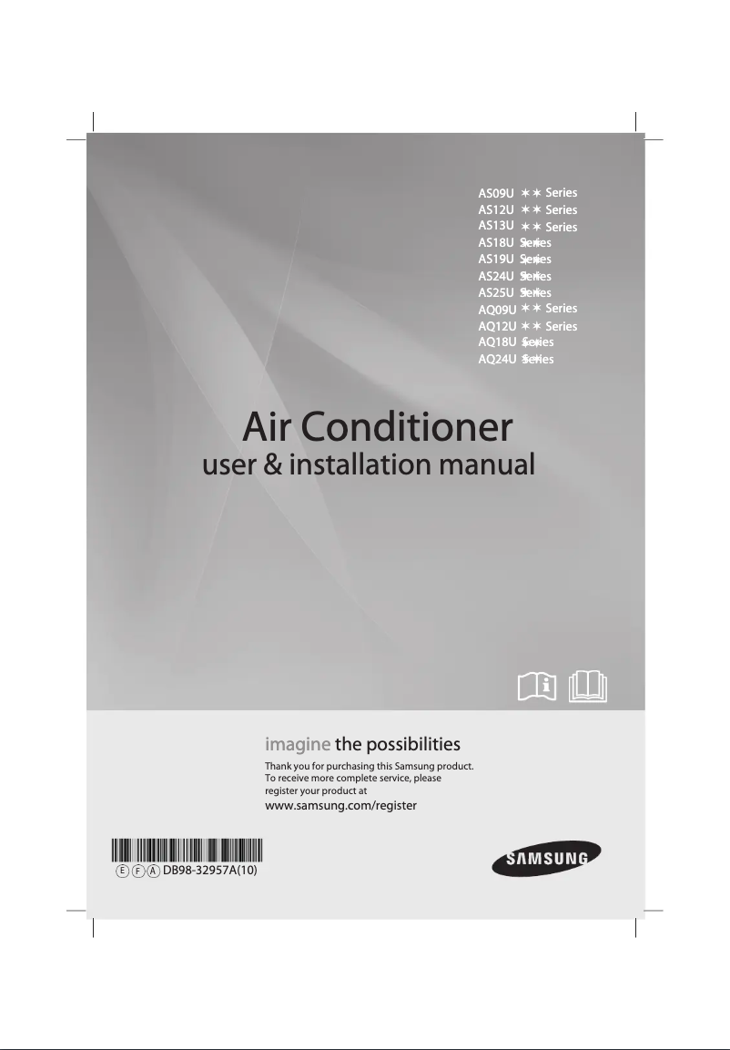 Page 1 de la notice Manuel utilisateur Samsung AQ12UWQN