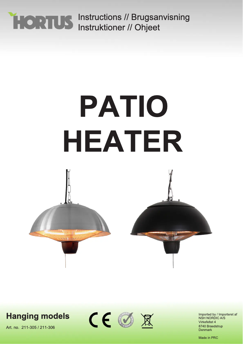 Page 1 de la notice Manuel utilisateur Hortus 211-306