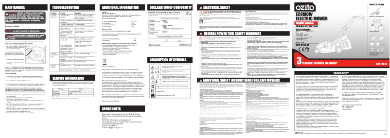 Image de la première page du manuel de l'appareil ELM-1536U