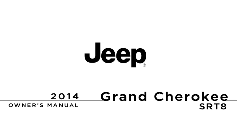 Page 1 de la notice Manuel utilisateur Jeep Grand Cherokee SRT (2014)