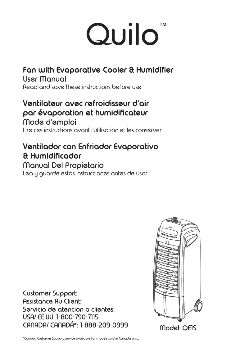 Page n°1 - Manuel utilisateur Quilo QE1S