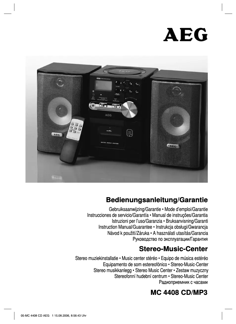 Image de la première page du manuel de l'appareil MC 4408 CD/MP3