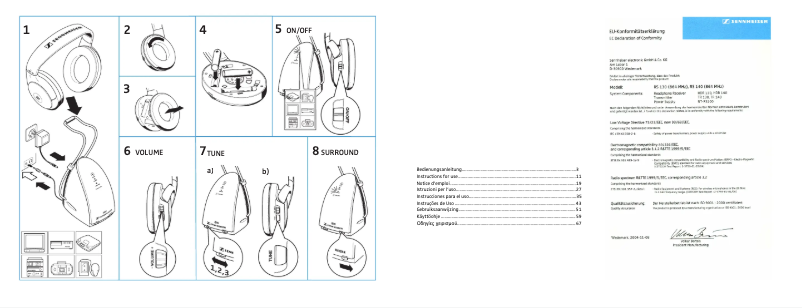 Page n°1 - Manuel utilisateur Sennheiser RS 130