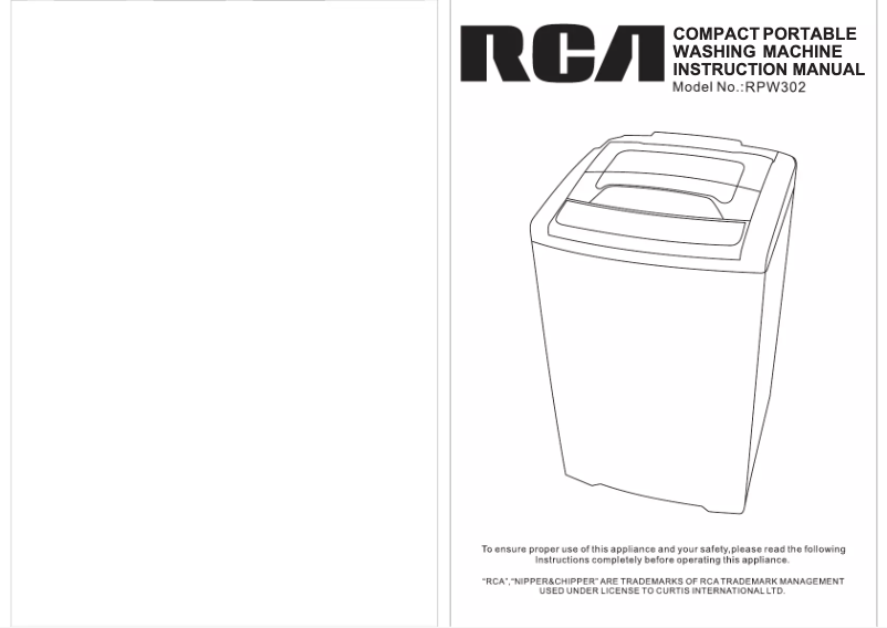 Image de la première page du manuel de l'appareil RPW302