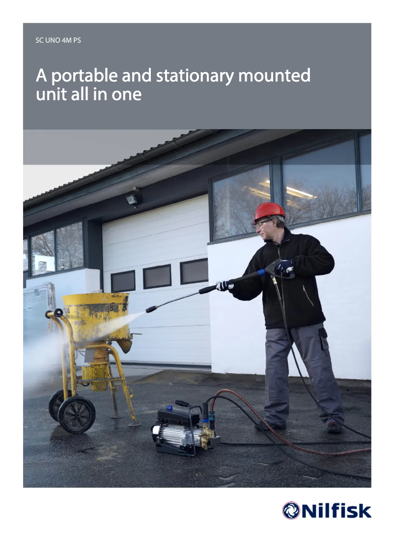 Page 1 de la notice Brochure Nilfisk SC UNO 4M