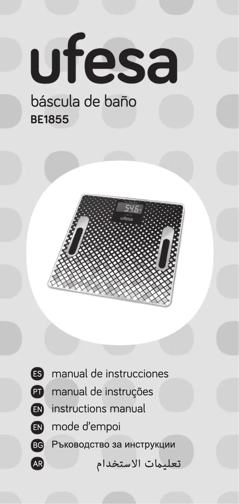 Image de la première page du manuel de l'appareil BE1855