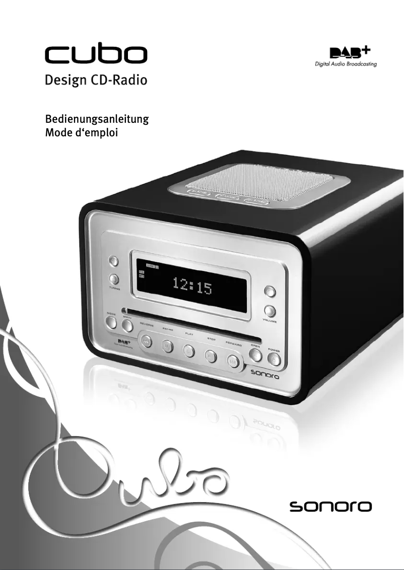 Page 1 de la notice Manuel utilisateur Sonoro Cubo DAB plus