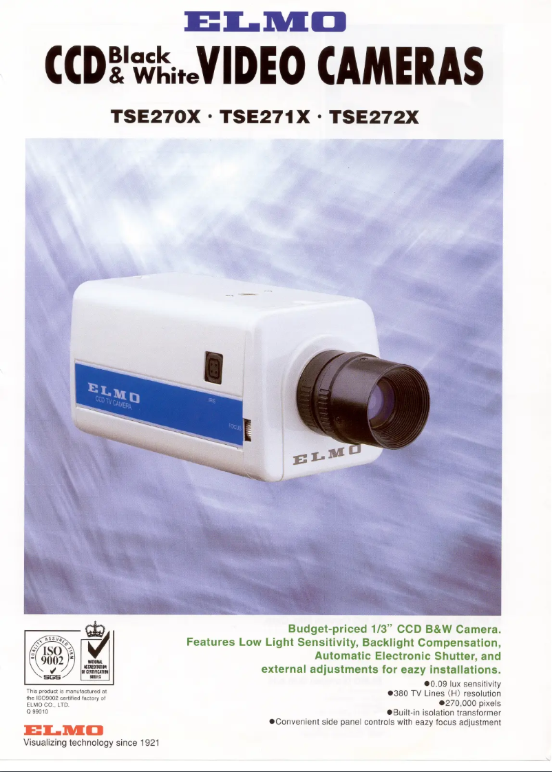 Page 1 de la notice Fiche technique Elmo TSE270X