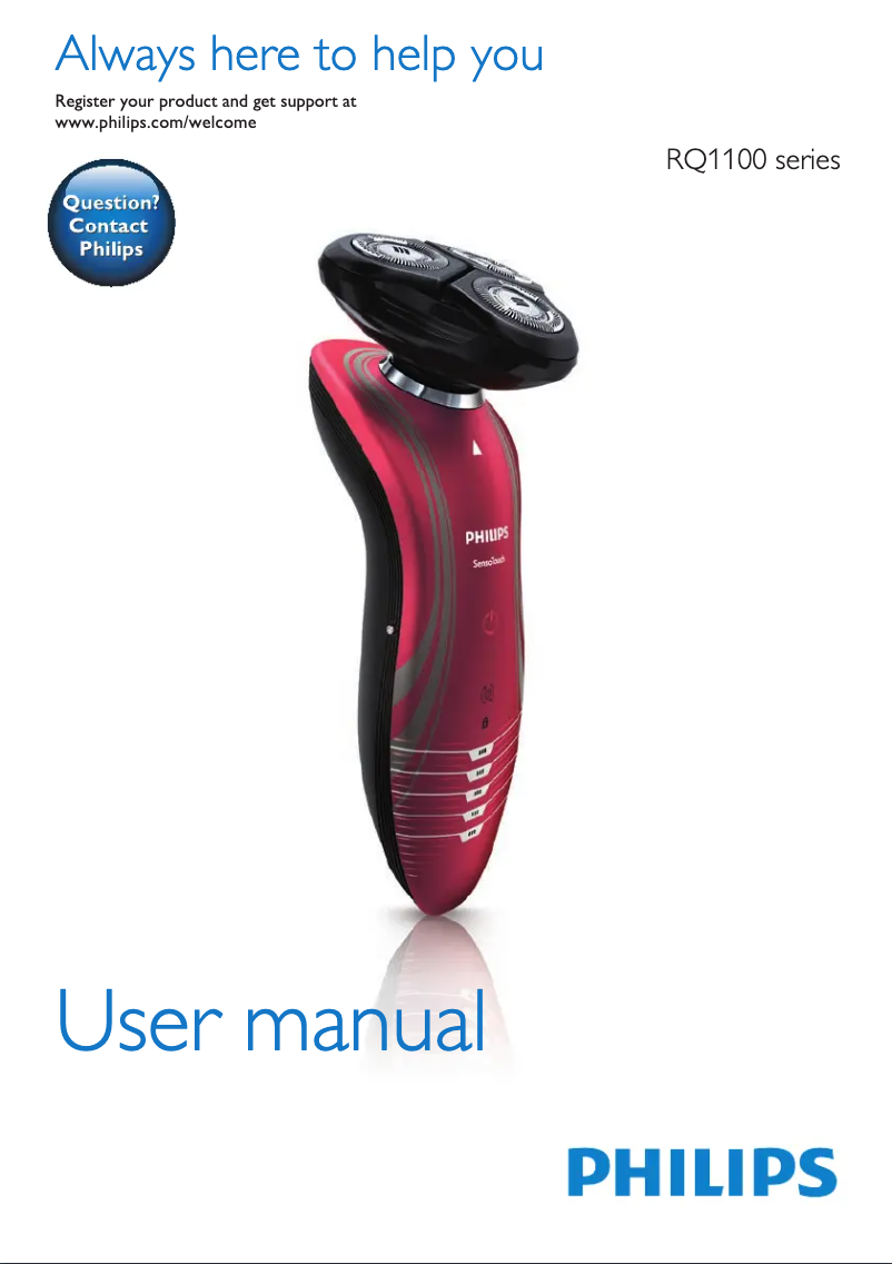 Page 1 de la notice Manuel utilisateur Philips AquaTouch AT883