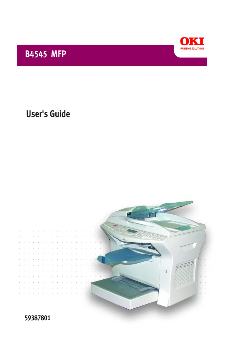 Image de la première page du manuel de l'appareil B4545 MFP