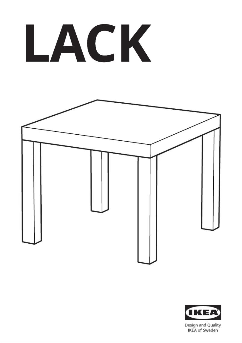 Image de la première page du manuel de l'appareil LACK 905.468.31