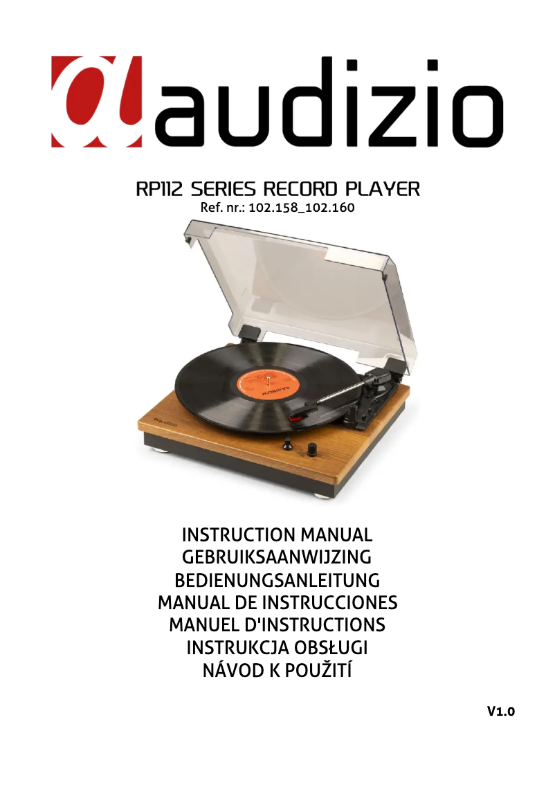 Page n°1 - Manuel utilisateur Audizio RP112L