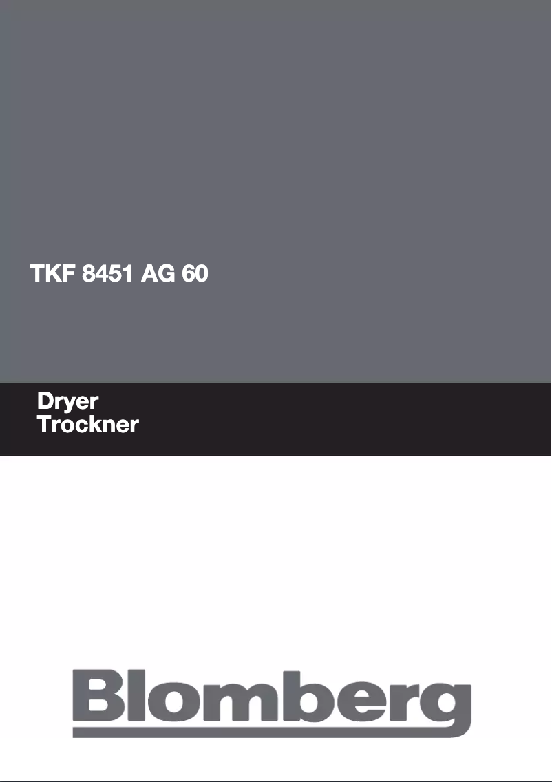 Page 1 de la notice Manuel utilisateur Blomberg TKF 8451 AG 60
