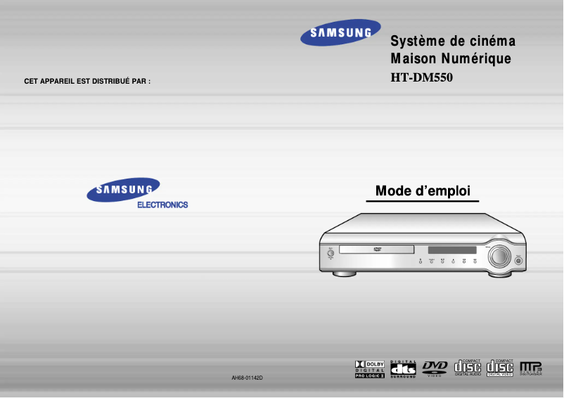 Page n°1 - Manuel utilisateur Samsung HT-DM550