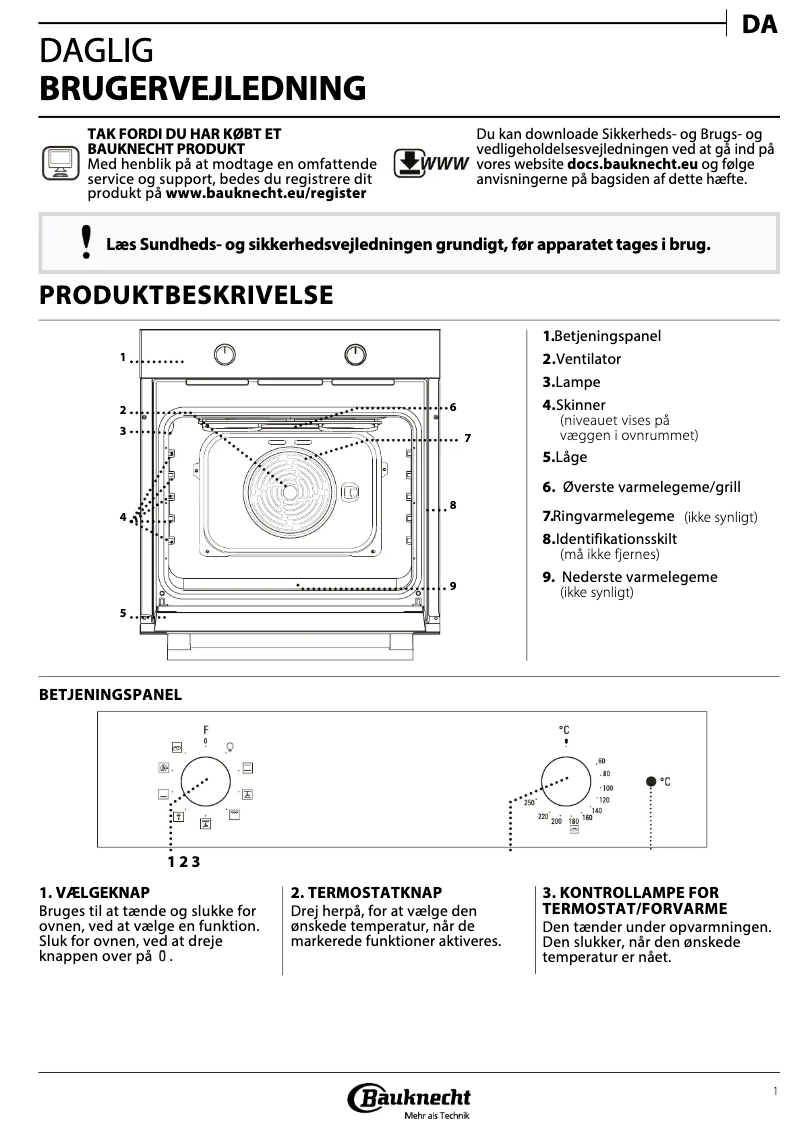 Image de la première page du manuel de l'appareil BAK3 NN8F IN1