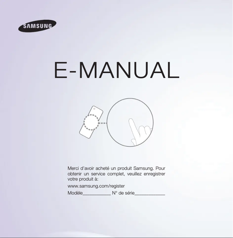 Page 1 de la notice Manuel utilisateur Samsung UN55ES7500F