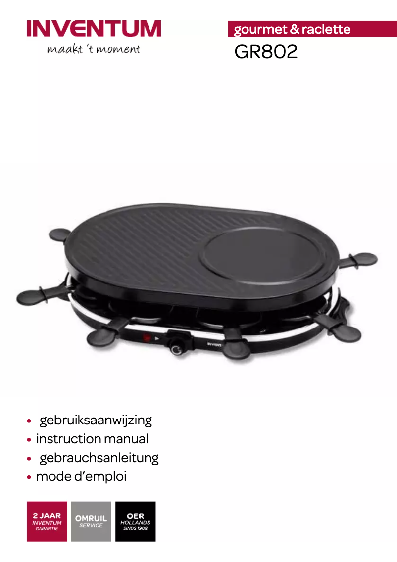 Page 1 de la notice Manuel utilisateur Inventum GR802