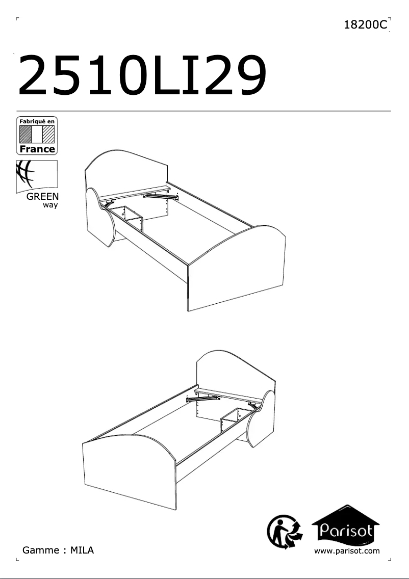 Page n°1 - Manuel utilisateur Parisot Mila 2510LI29