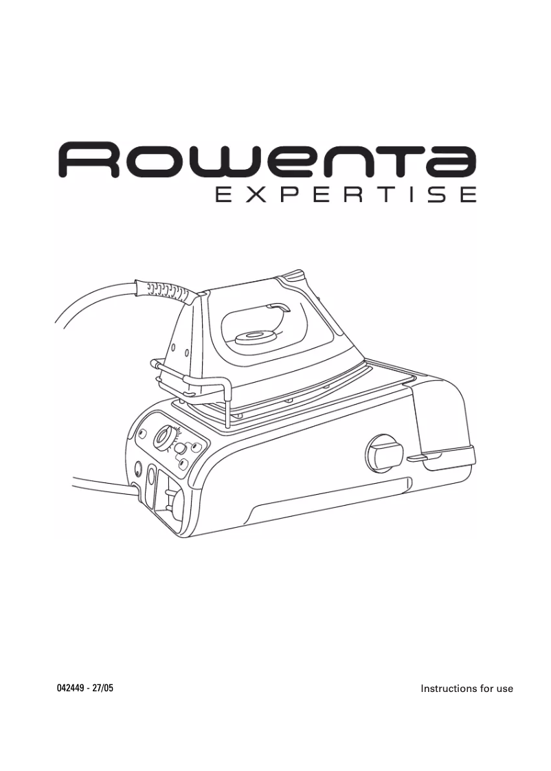 Page n°1 - Manuel utilisateur Rowenta Expertise DG9010