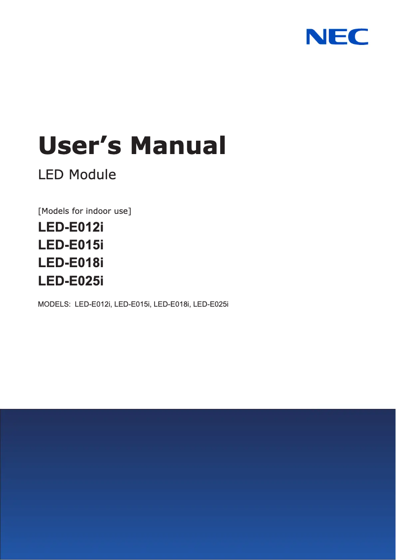 Page n°1 - Manuel utilisateur Sharp LED-E025i