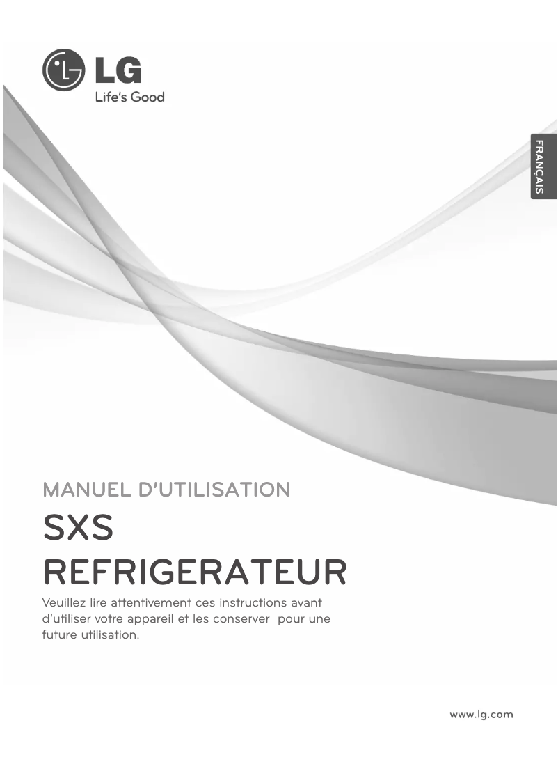 Page 1 de la notice Manuel utilisateur LG GR-P237ATXN