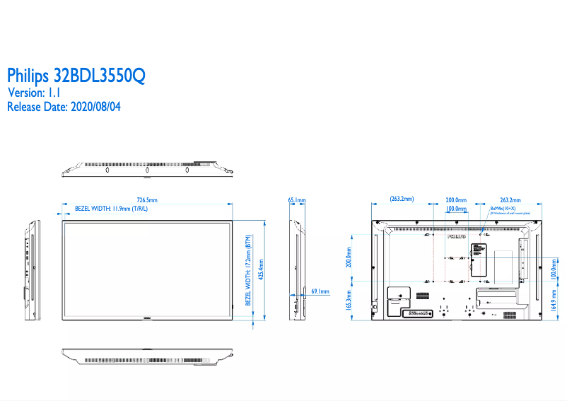 Image de la première page du manuel de l'appareil 32BDL3550Q