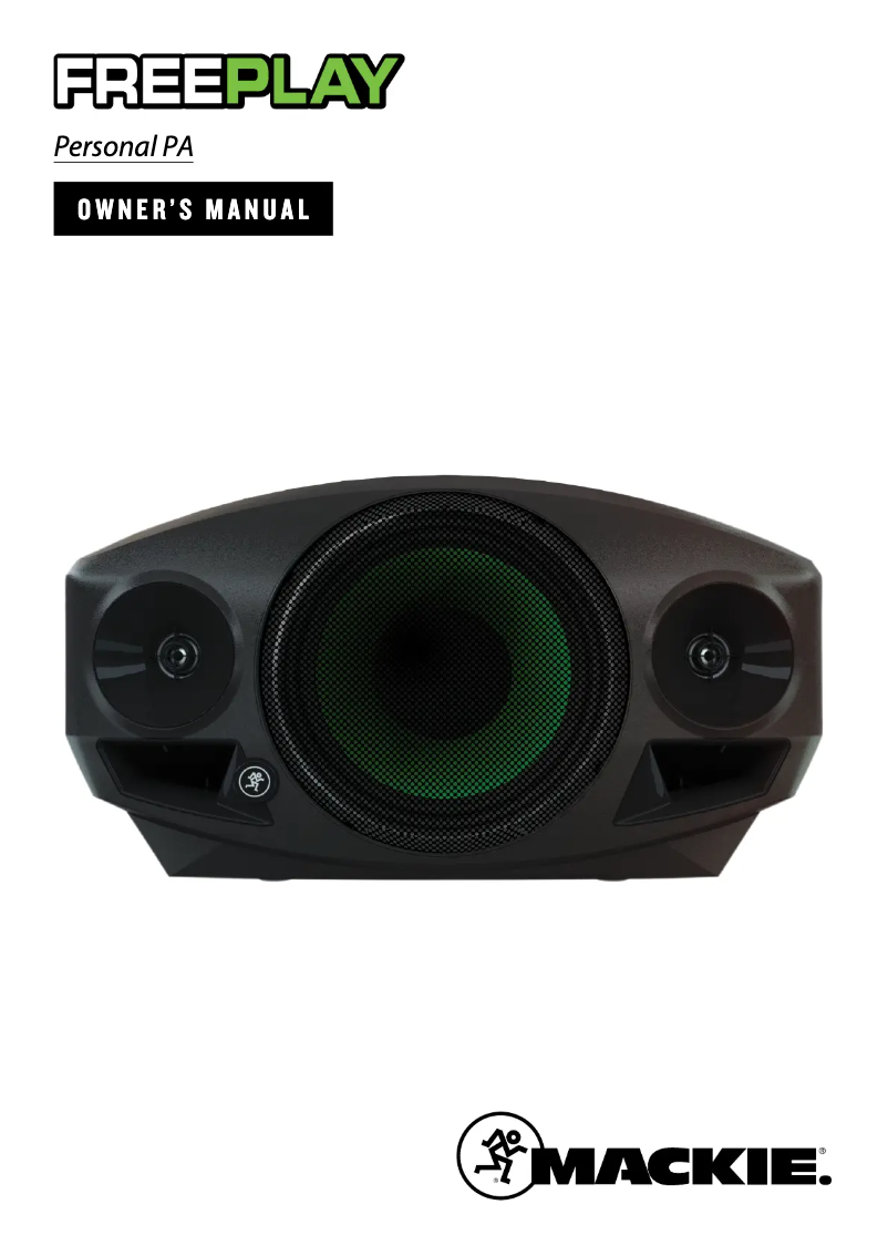 Page 1 de la notice Manuel utilisateur Mackie FREEPLAY