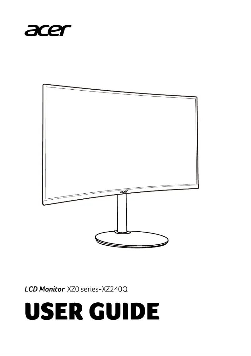 Página 1 del manual Manual de usuario Acer XZ240QP
