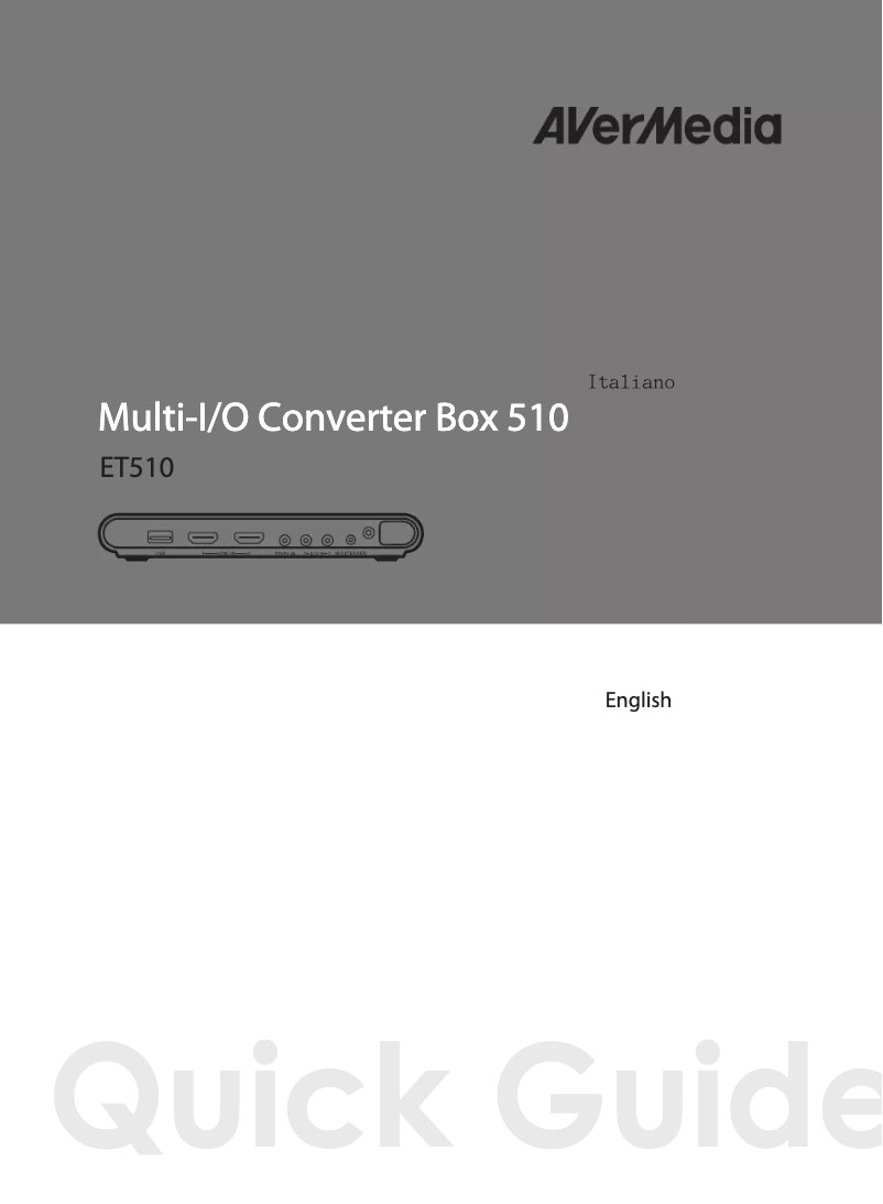 Página 1 del manual Manual de usuario AVerMedia ET510