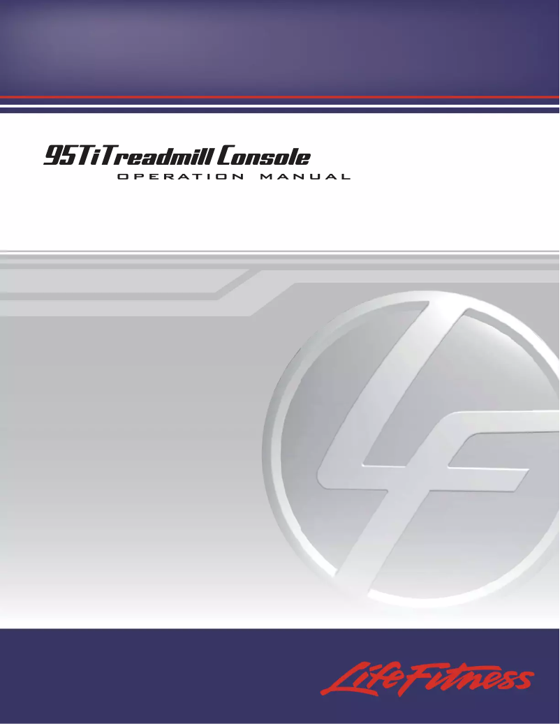 Image de la première page du manuel de l'appareil 95Ti Treadmill Console