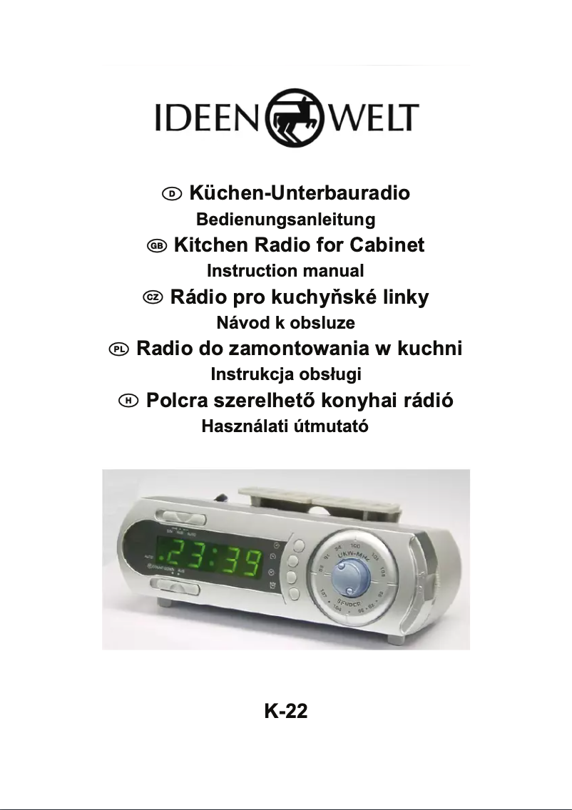 Page 1 de la notice Manuel utilisateur IdeenWelt K-22