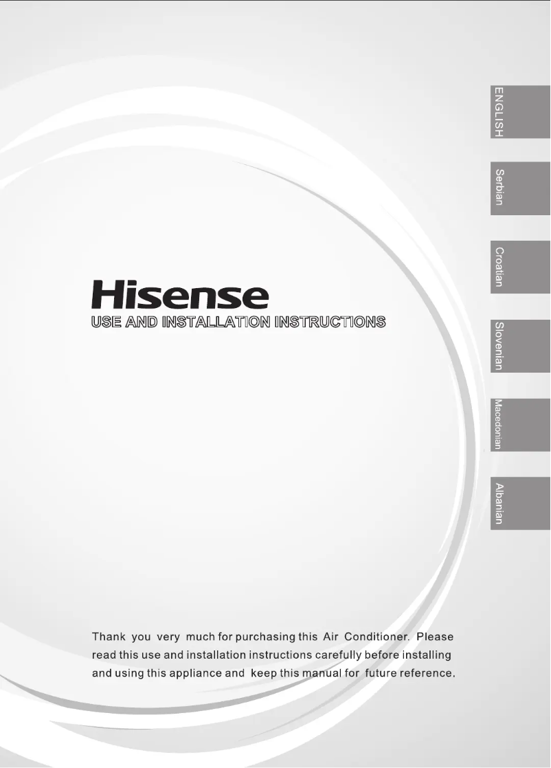 Page 1 de la notice Guide d'installation Hisense DJ35LE0BG
