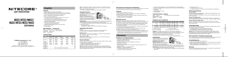 Page n°1 - Manuel utilisateur Nitecore NE02