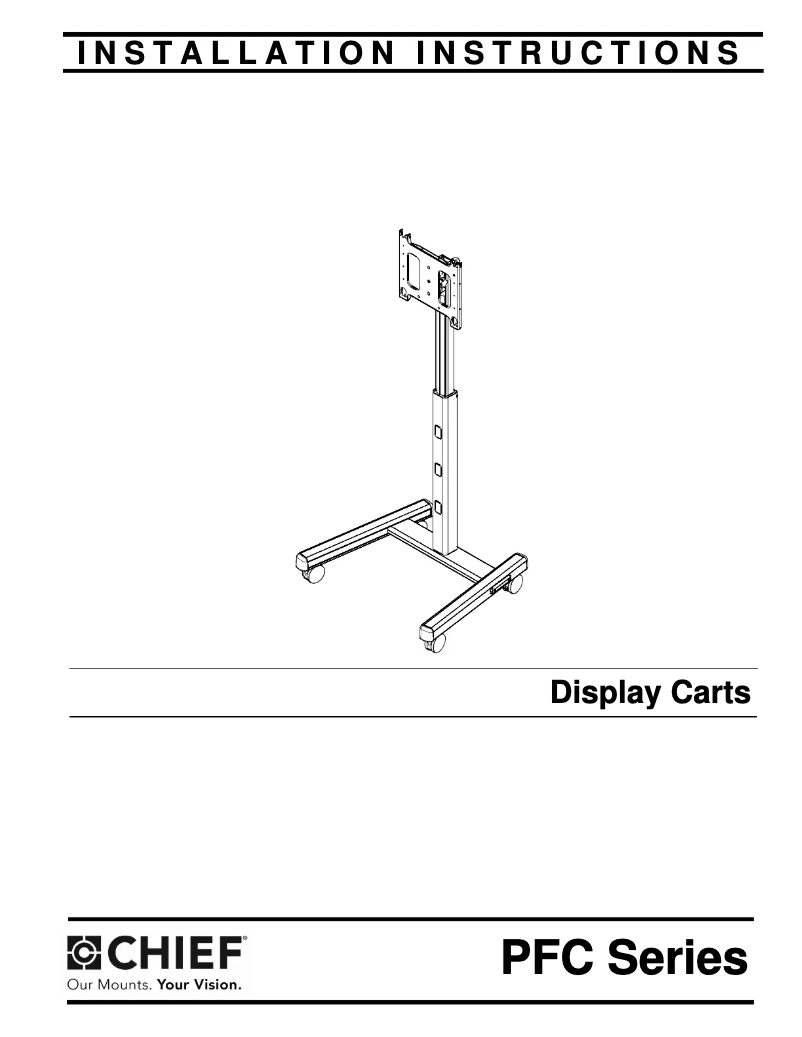 Page 1 de la notice Manuel utilisateur Chief PFCUS700