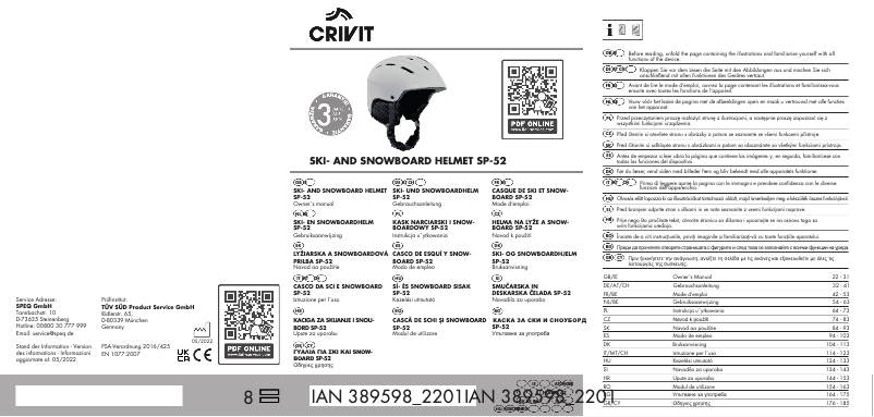 Page n°1 - Manuel utilisateur Crivit IAN 337548