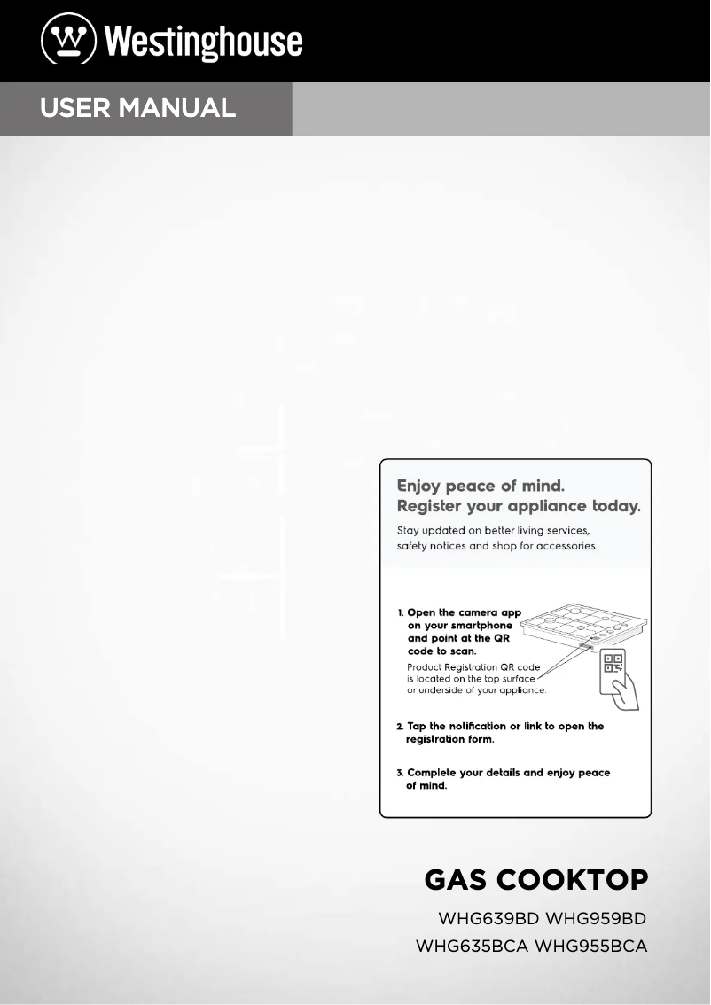 Image de la première page du manuel de l'appareil WHG955BCA