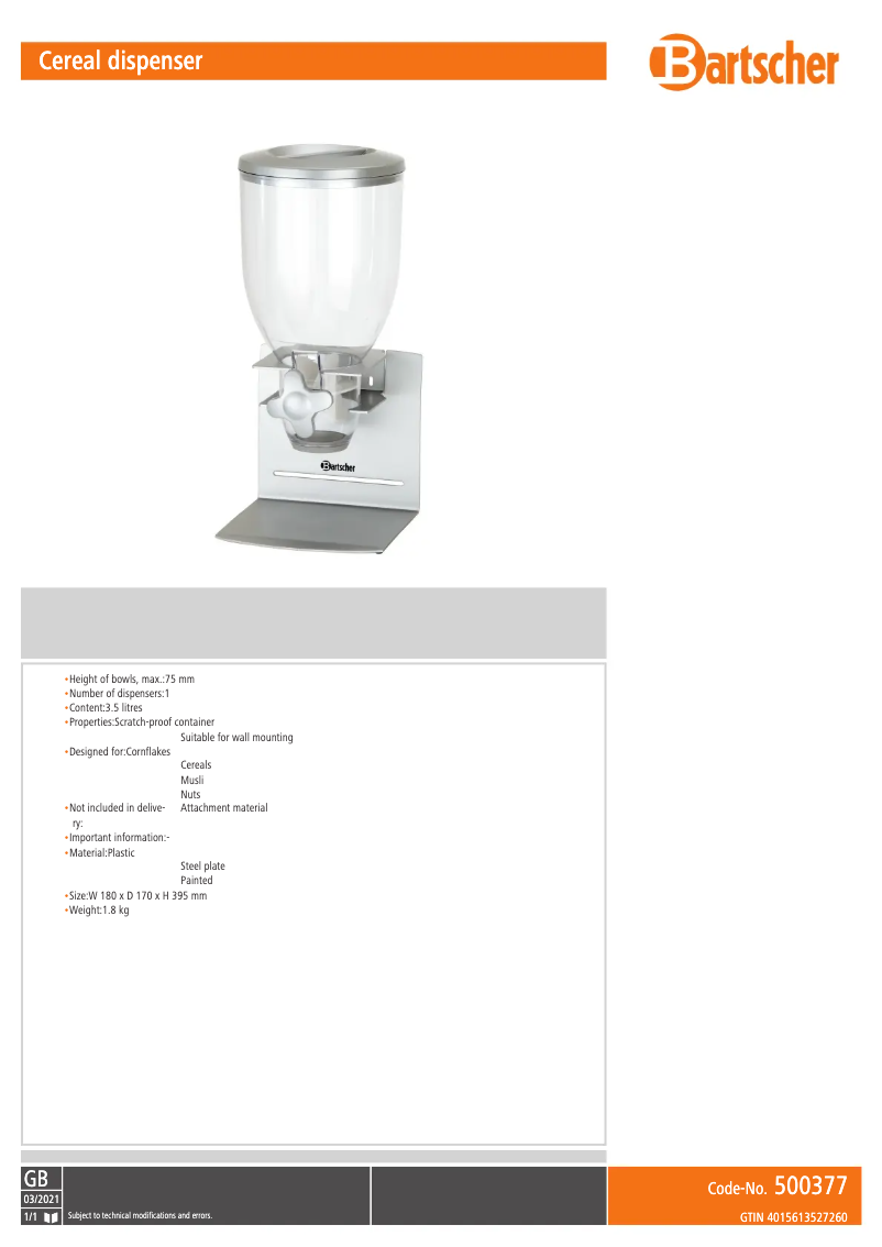 Image de la première page du manuel de l'appareil 500377